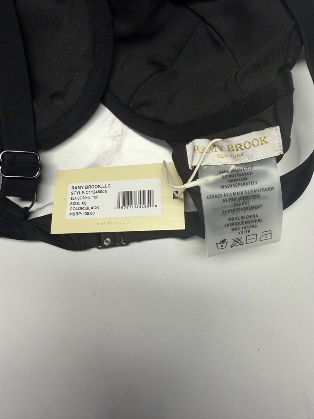 Ramy Brook Black Size XS Blaise Bikini Top New with Tag - Picture 4 of 4